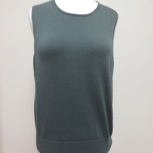 BROOKS BROTHERS Green Cotton Tank Top Shirt Large